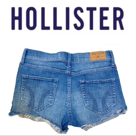 HOLLISTER Light Wash Sequin Jean Shorts Size 3/26 - Picture 2 of 3